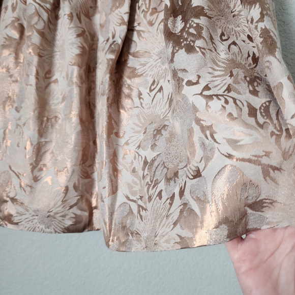 BANANA REPUBLIC Bronze Metallic Mini circle skater skirt NWT 10 - Picture 9 of 10